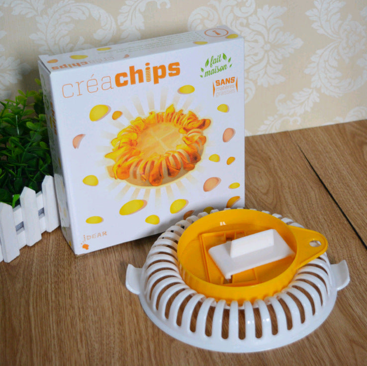 Creative Microwave Chips Maker Fruit Potato Crisp Snack Food-grade Plastic DIY Tray Home Kitchen Tool