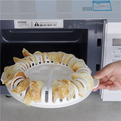 Creative Microwave Chips Maker Fruit Potato Crisp Snack Food-grade Plastic DIY Tray Home Kitchen Tool