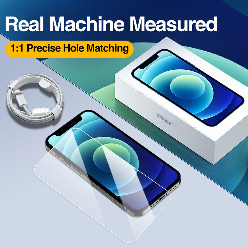 Compatible with Apple, 4Pcs Full Cover Tempered Glass For iPhone 12 Pro Max Screen