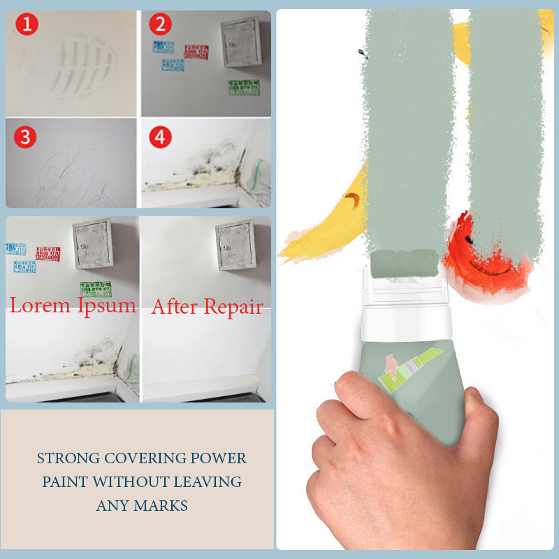 Rolling Brush Latex Paint Wall Paint Repair Wall Paste With Rollers Brush Set White Latex Paint Patching Wall Paste Graffiti Cover Wall Renovation Re