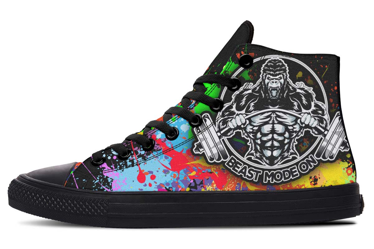 Printed Couple High-top Canvas Shoes