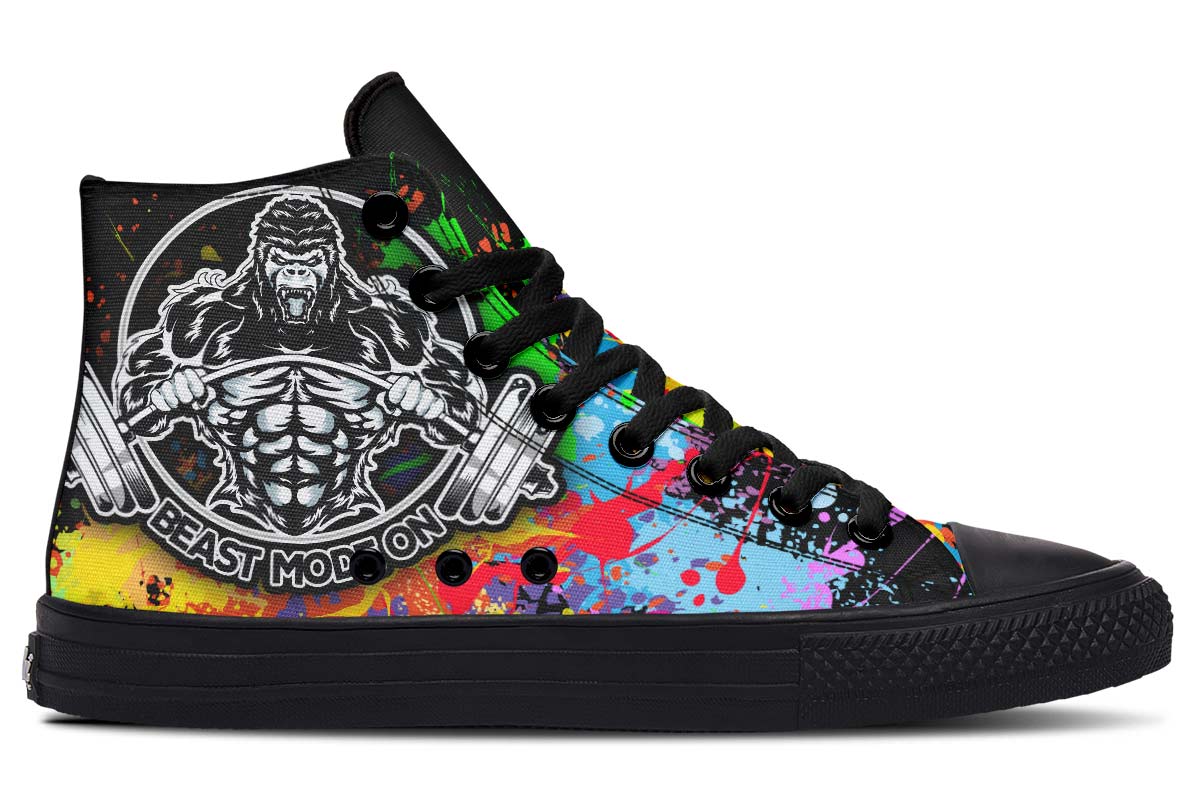Printed Couple High-top Canvas Shoes