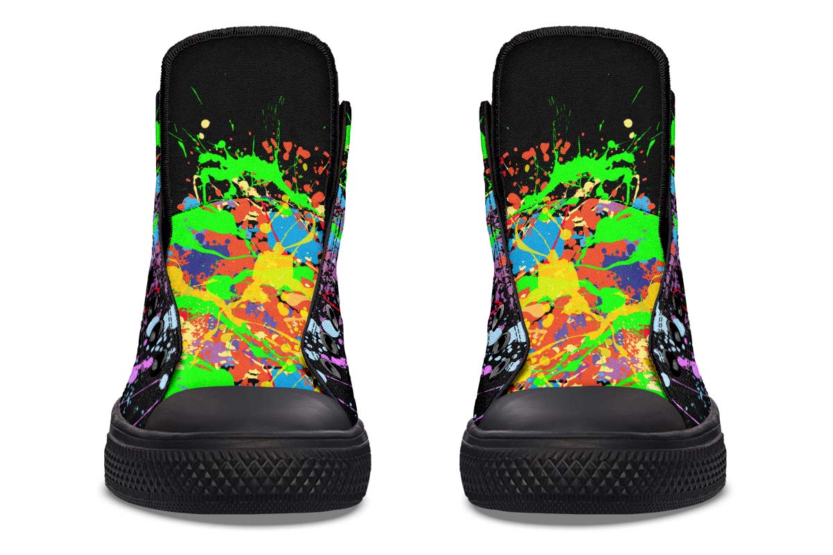 Printed Couple High-top Canvas Shoes