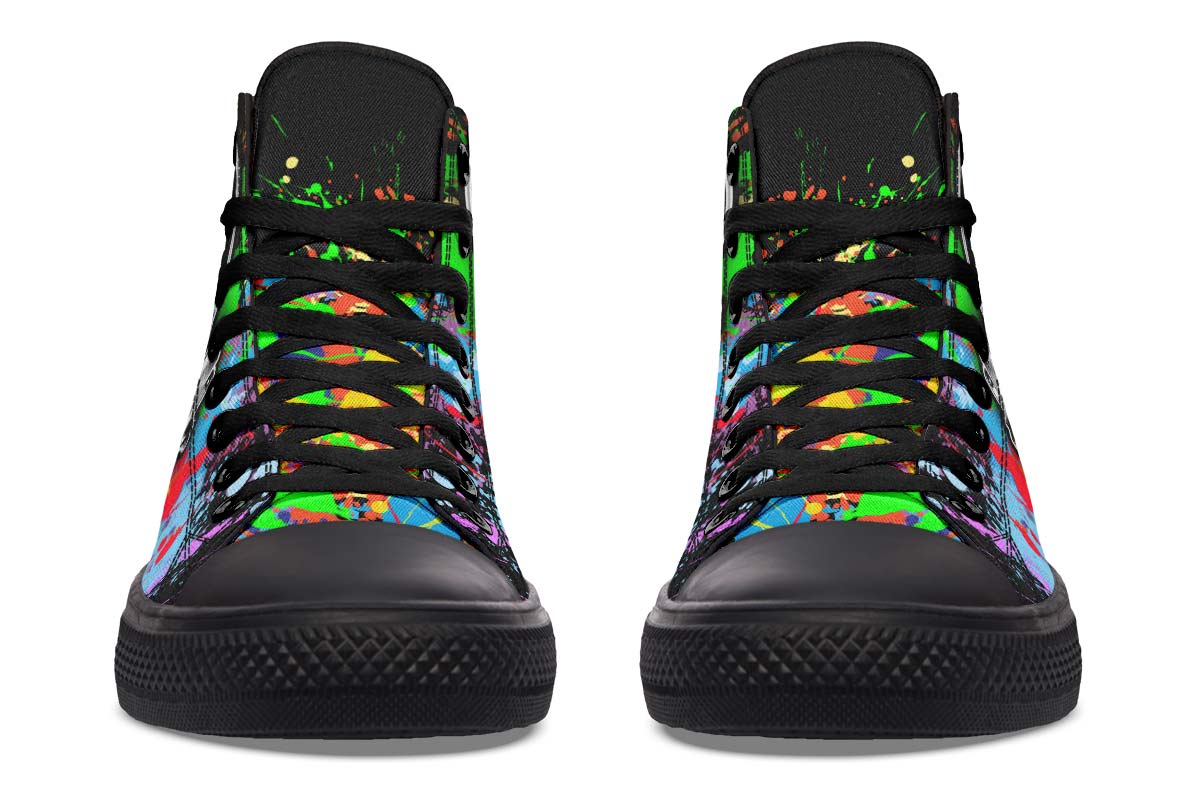 Printed Couple High-top Canvas Shoes