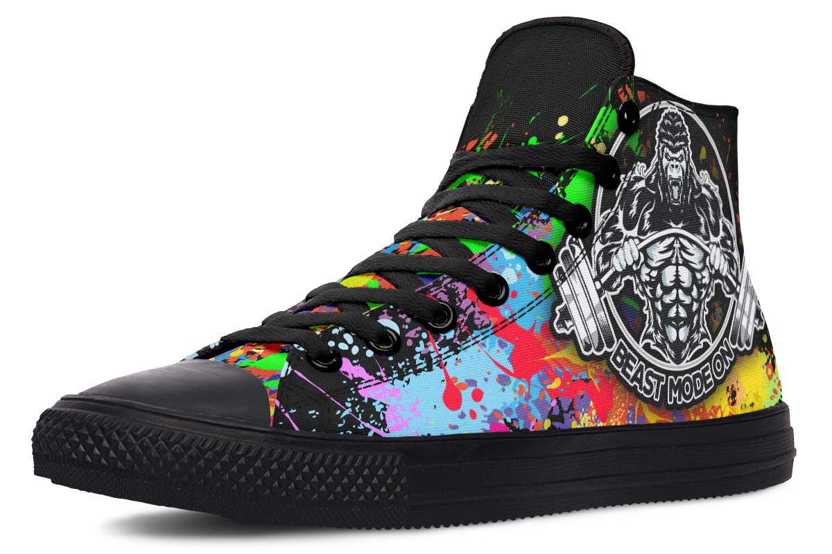 Printed Couple High-top Canvas Shoes