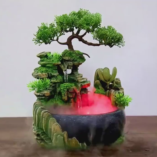 Small rockery water tank office fish tank humidifi